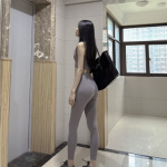 Bộ Quần Áo Tập Gym Yoga Nữ Có Mút Ngực Thoáng Mát Co Dãn 4 Chiều Màu Xám Ghi và Hồng Cánh Sen Sang Trọng