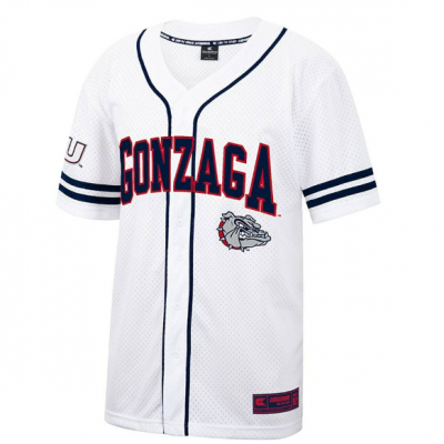Áo Khoác Bóng Chày Cài Nút Gonzaga Bulldogs Phổ Biến Size Lớn Phong Cách Thể Thao