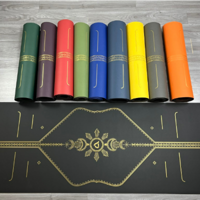 Thảm Tập Yoga Cao Su Pu Sần Nhám Chống Trơn Trượt In Định Tuyến Moon Cao Cấp Amats Yoga (dày 5mm)