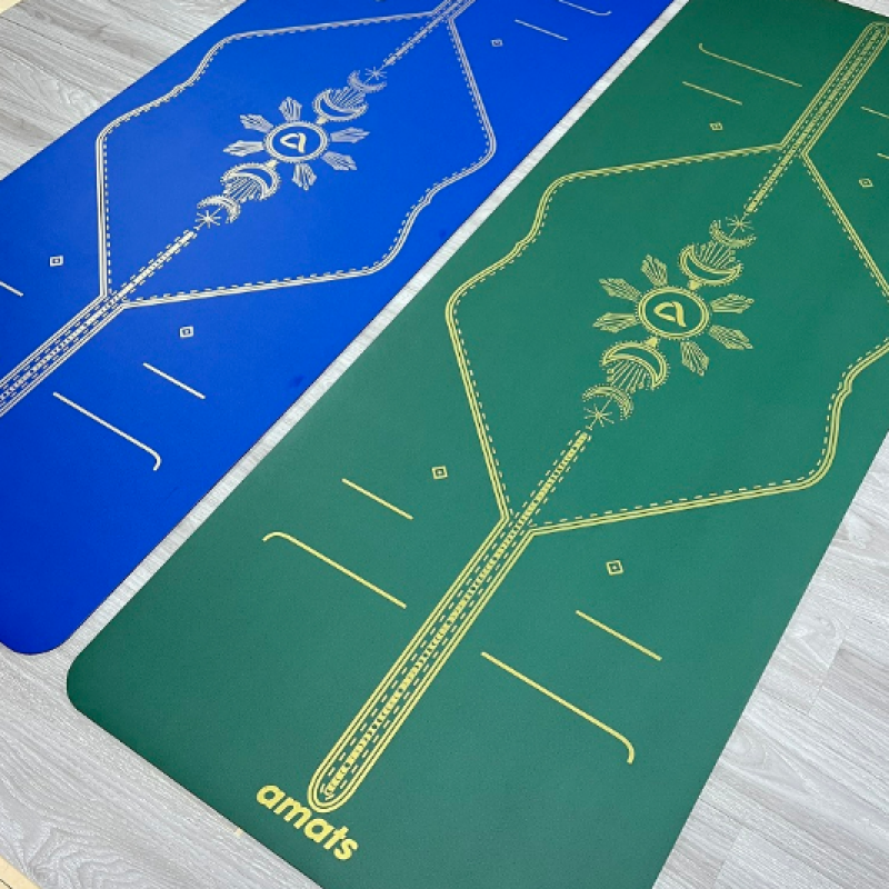 Thảm Tập Yoga Cao Su Pu Sần Nhám Chống Trơn Trượt In Định Tuyến Moon Cao Cấp Amats Yoga (dày 5mm)