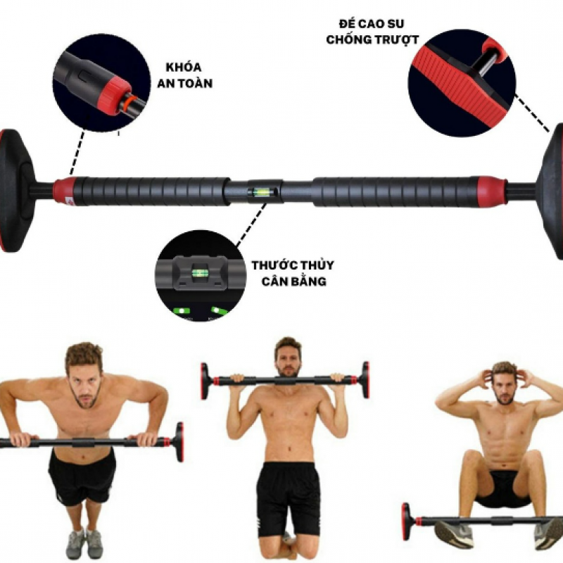 Xà đơn treo tường gắn cửa, xà đơn gắn tường đa năng dụng cụ tập cơ bụng